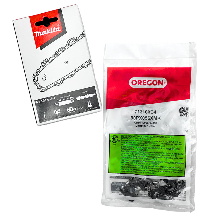 Dây xích 56 mắc 90PX, bước xích 3/8"LP, rãnh lam dày 1.1mm, kiểu cắt vát góc MAKITA 191H03-4