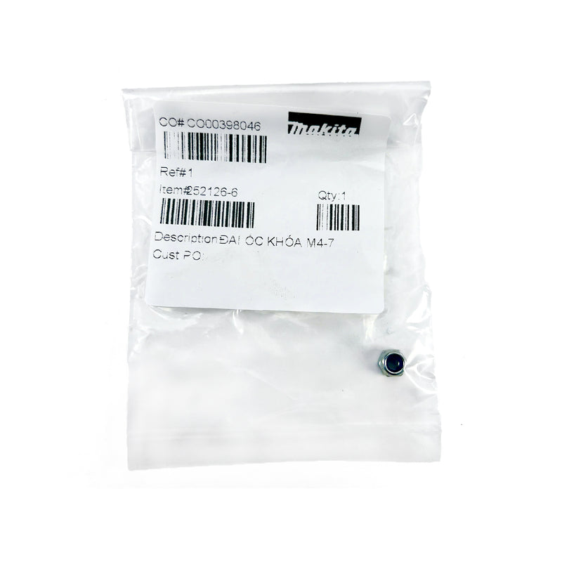 Phụ tùng Makita - Đai ốc M4 x 7mm | Mã số: 252126-6 (Hex. Lock Nut M4x7)