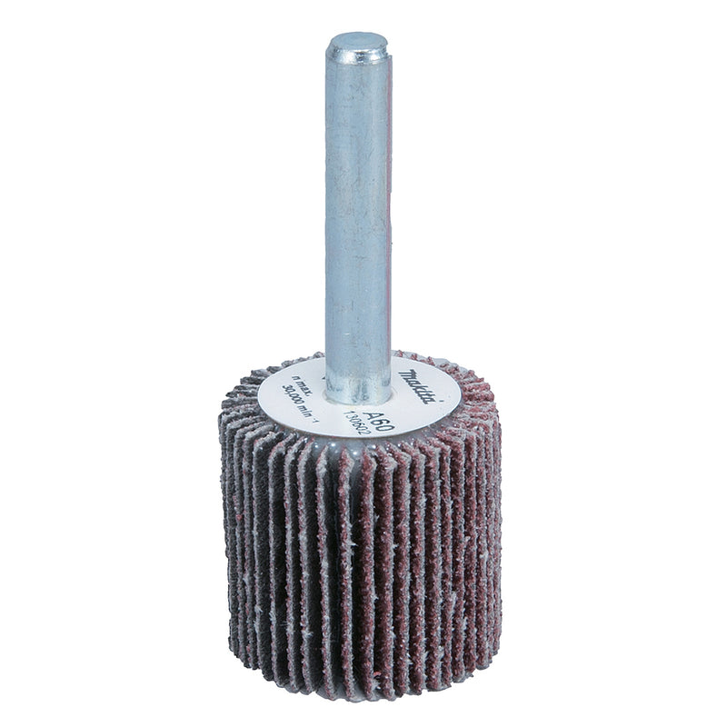 Bánh nhám xếp 63.5mm đánh kim loại, gỗ, nhựa PVC Makita B-37041 cỡ hạt 100, độ cao 25.4mm, đuôi trơn 6mm