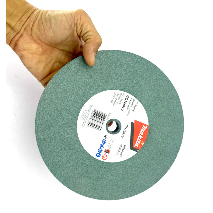 Đá mài kim loại màu 205mm ( 8 inch ) Makita dày 19mm, lỗ cốt 15.88 ( 5/8 inch ) tương thích với máy mài 2 đá ( Cấp 3 sao )