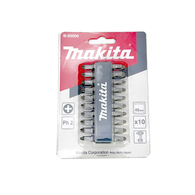 BỘ MŨI VÍT 2 ĐẦU PH2 45MM(10 CÁI/HỘP) MAKITA B-90009