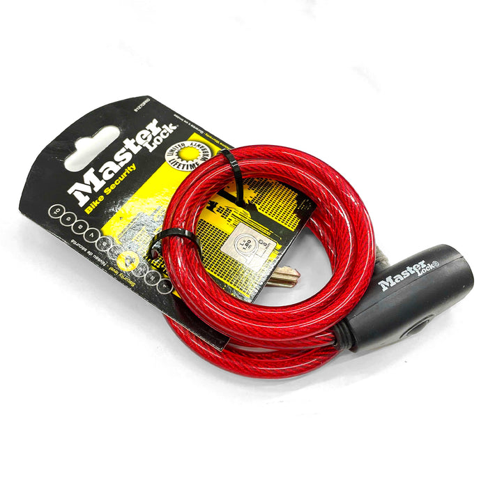 Ổ khóa dây Master Lock 8127EURDPRO, dây khóa bằng cáp thép cuộn được bọc nhựa vinyl dài 1.8m