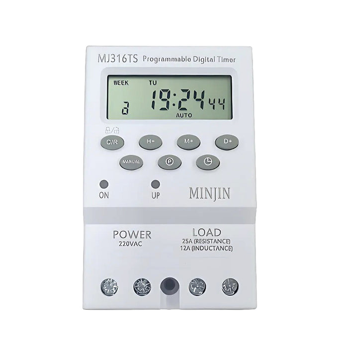 Timer hẹn giờ kỹ thuật số Minjin MJ316TS, có 16 chế độ cài đặt On- Off