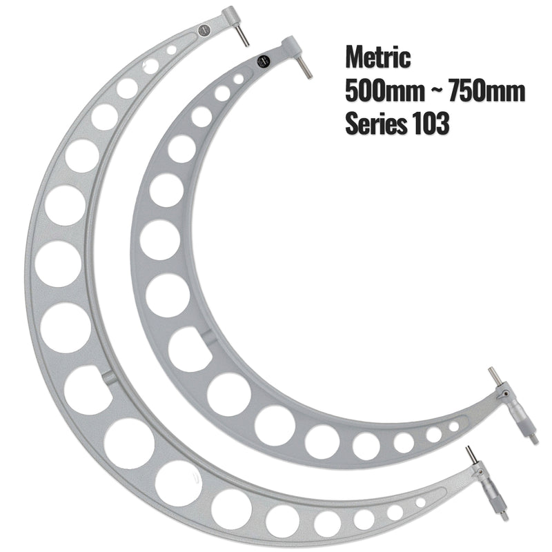 Panme đo ngoài Mitutoyo Series 103 hệ Metric, Nhóm dãy đo từ 500 - 750 mm
