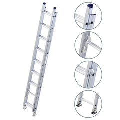 NKT-A16: Chiều cao tối đa 8.7m - Số bậc 2x16 - Trọng lượng 23kg