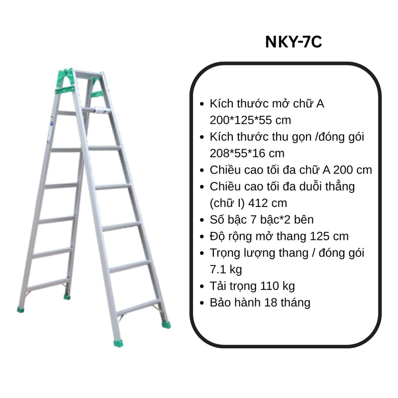 Thang nhôm chữ A Nikwa NKY