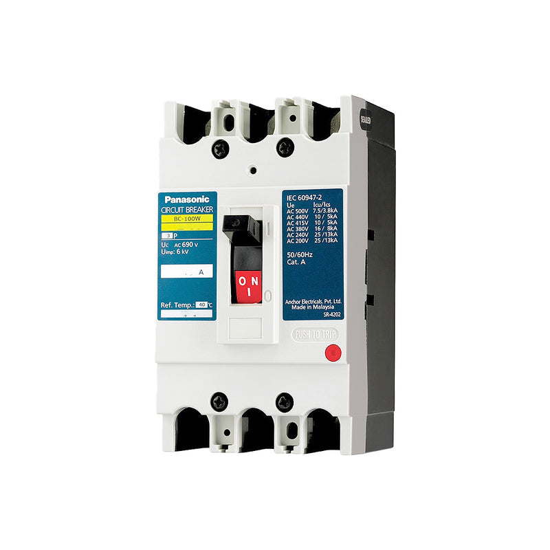 Cầu dao tự động dạng khối MCCB 3P Panasonic YH Series, tải danh định từ 63A ~ 800A, dòng cắt từ 10kA ~ 36kA