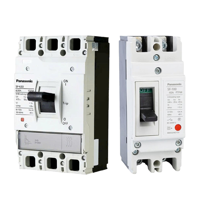Cầu dao tự động dạng khối MCCB Panasonic  SF Series, tải danh định từ 10A ~ 800A, dòng cắt từ 20kA ~ 50kA