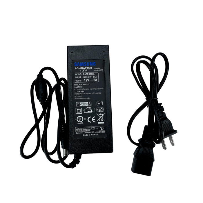 Bộ chuyển đổi nguồn (AC adapter) 12V-5.0A Samsung, giắc cắm 3mm kèm dây nguồn dài 700mm