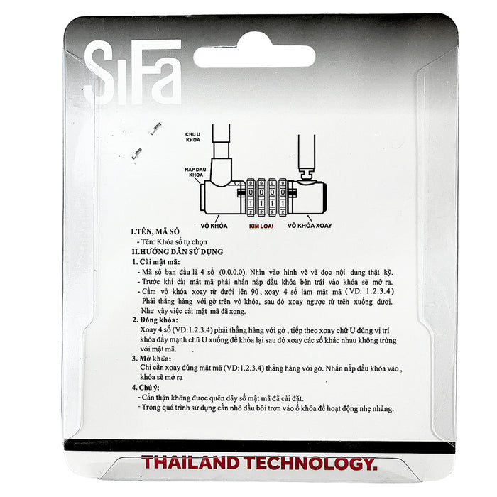 Ổ khoá 4 số Sifa