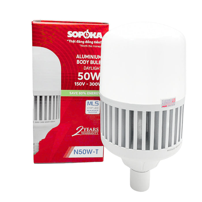 Bóng đèn led SOPOKA thân nhôm công suất cao(Mã N) 220V/AC