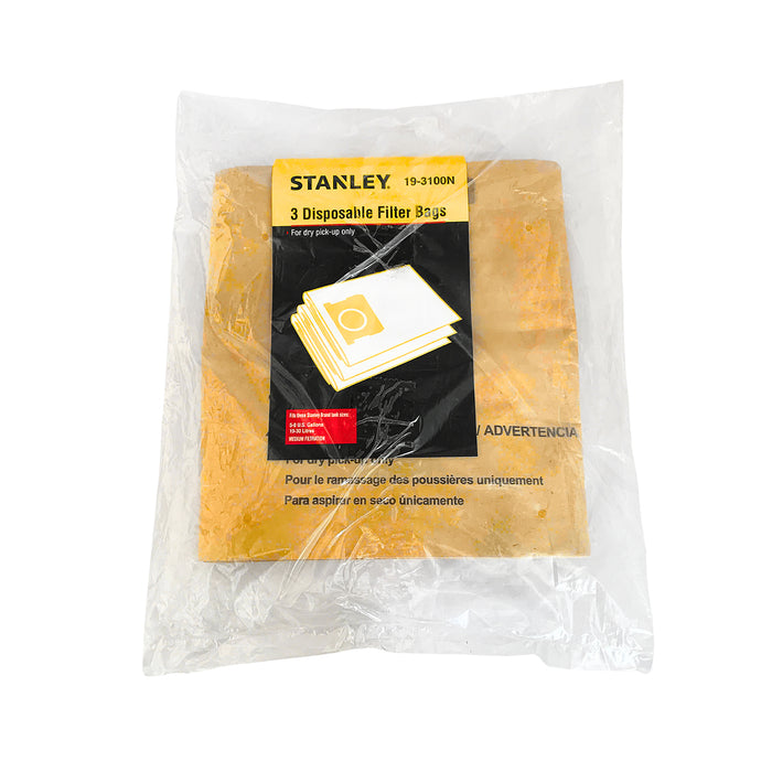 Túi giấy đựng bụi sử dụng cho máy hút bụi STANLEY 19-3100N (Dùng cho: SL19117, SL19116, SL19116P, SL19417-6A, SL19417P-6A(giá trên là bộ 3 cái))