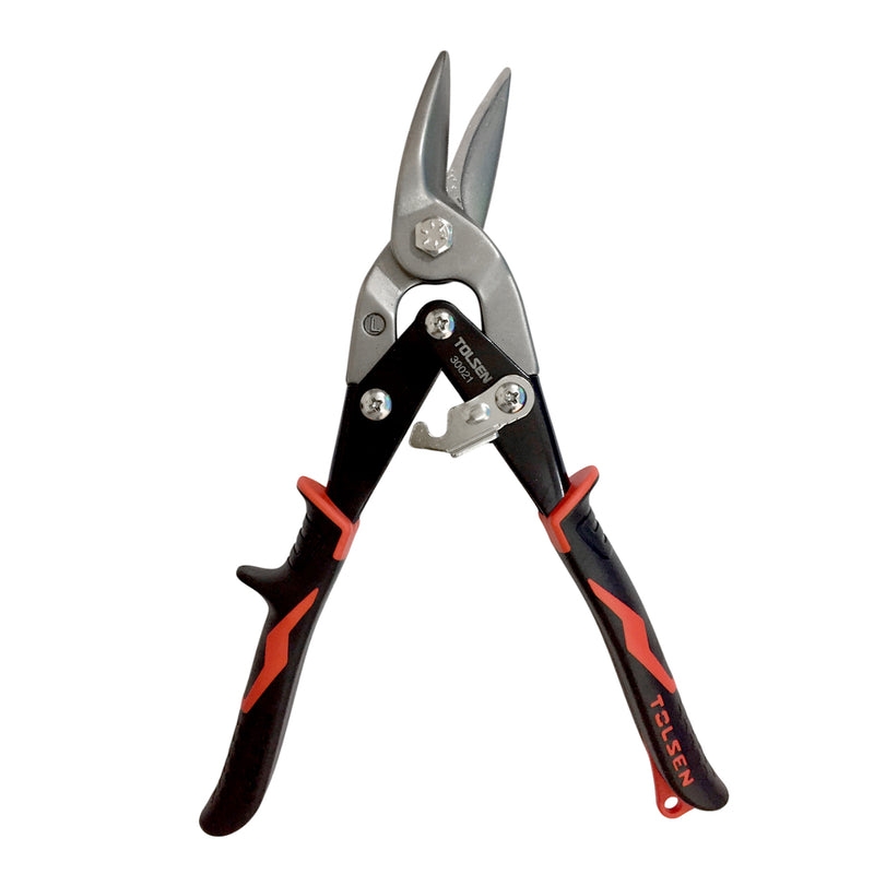 Kéo cắt tôn công nghiệp (trái), thép CrMo, tay cầm nhựa, 250mm/10 inch TOLSEN 30021 (thiết kế theo chuẩn Công thái học)