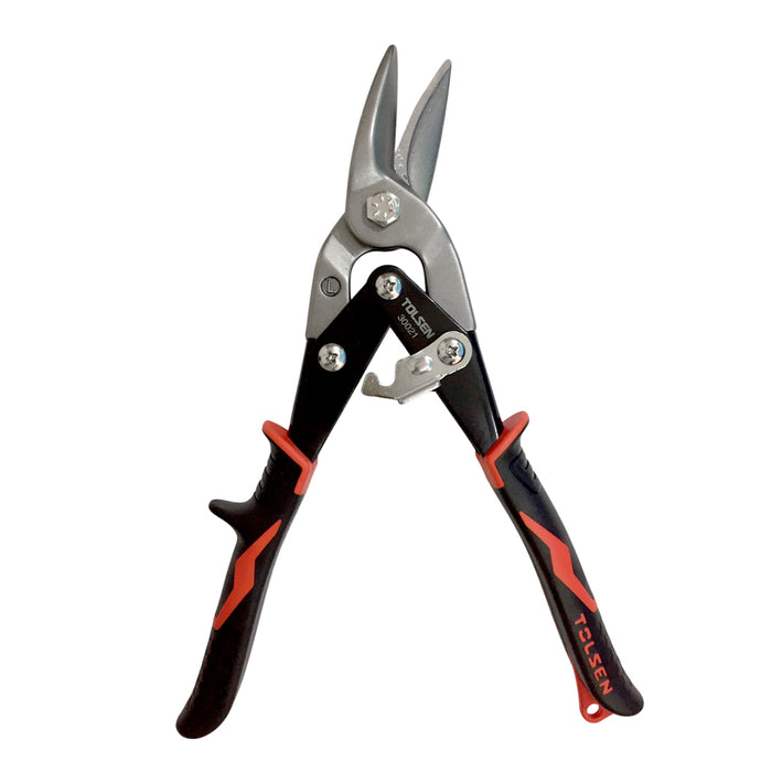 Kéo cắt tôn công nghiệp (trái), thép CrMo, tay cầm nhựa, 250mm/10 inch TOLSEN 30021 (thiết kế theo chuẩn Công thái học)