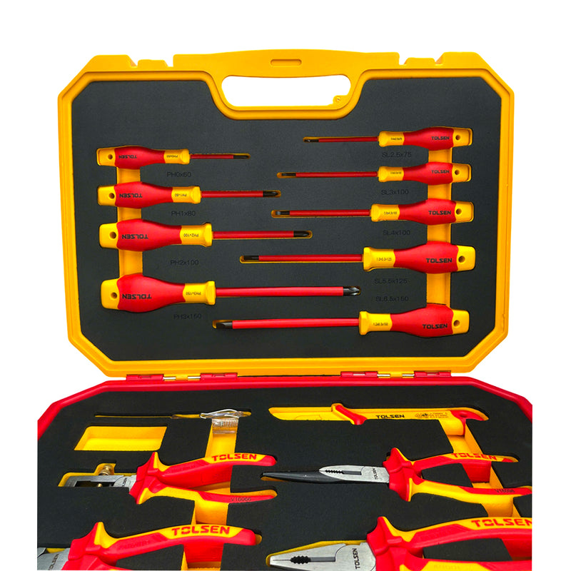 Bộ dụng cụ cách điện cao cấp 15 món TOLSEN V82115
