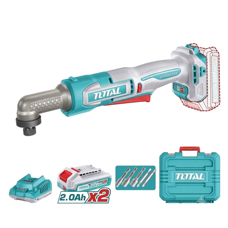 Máy vặn vít góc Total TAIRLI208 dùng Pin 20V, đuôi lục giác 6.35mm (1/4 inch)
