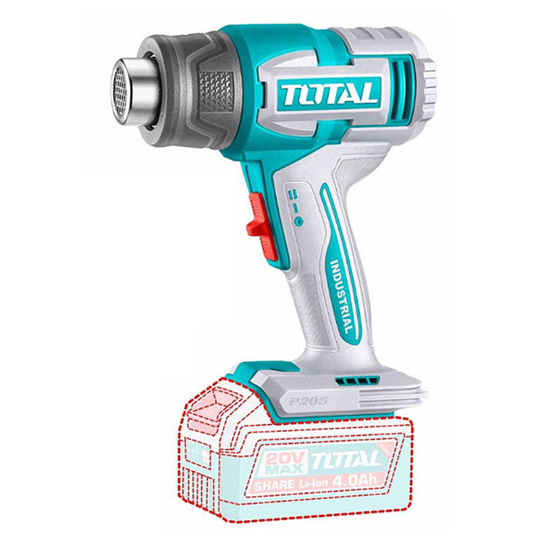 Máy khò nhiệt Total TBLI2006 dùng Pin 20V, nhiệt độ tối đa 550°C  (Chỉ thân máy)