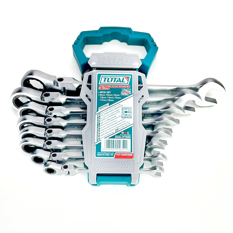 Bộ 8 cờ lê miệng vòng 2 chiều 8-19mm TOTAL THT102RK586