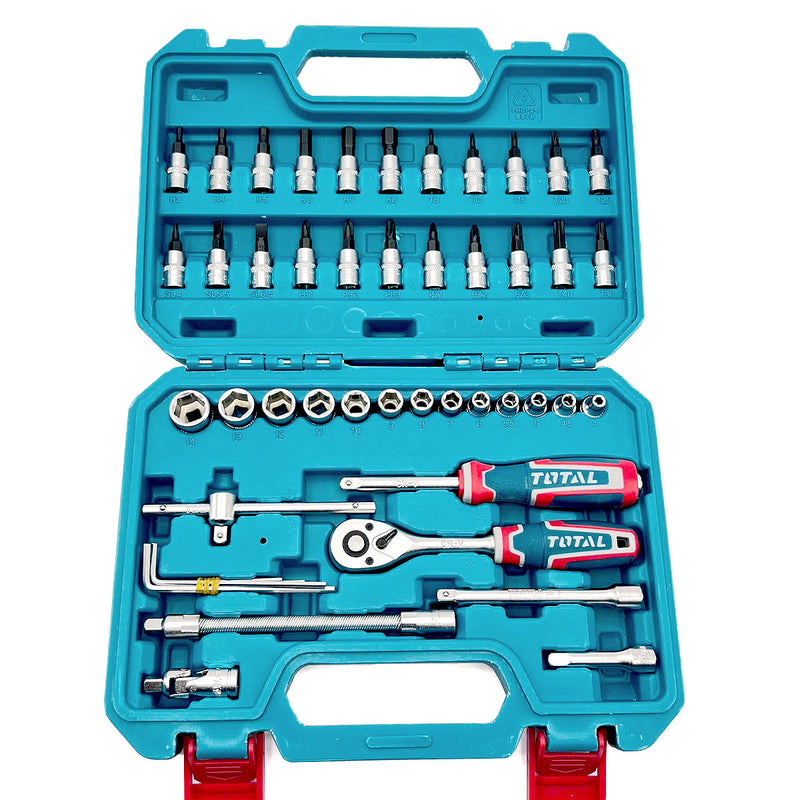 Bộ đầu tuýp 46 chi tiết cốt 1/4 inch TOTAL THT141462