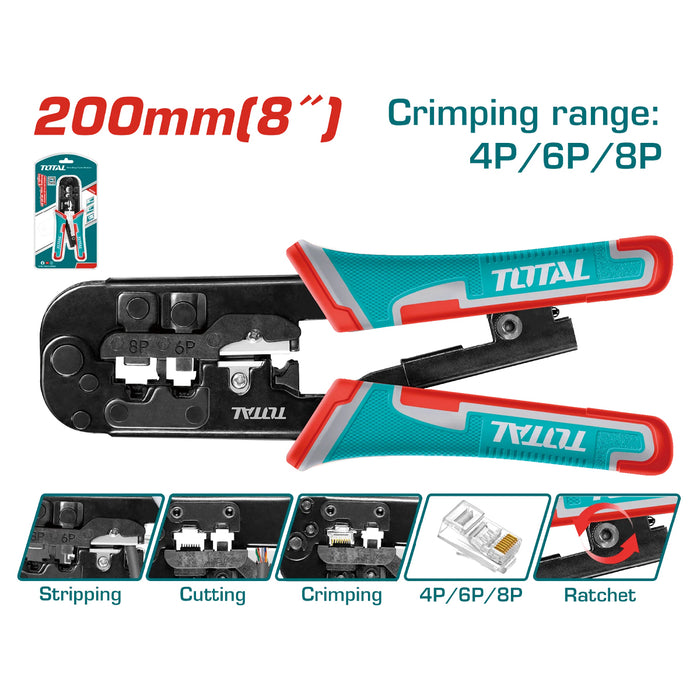 Kìm bấm cos viễn thông 8 inch TOTAL TMPCN5468R