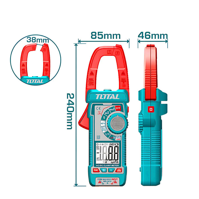 Ampe kìm kỹ thuật số đo dòng AC/DC Total TMT766002 True RMS