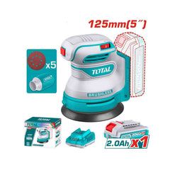 TROSLI20021: Thân máy + 1 Pin 20V dung lượng 2.0Ah (TFBLI20011) + 1 sạc (TFCLI2001) + 5 giấy nhám