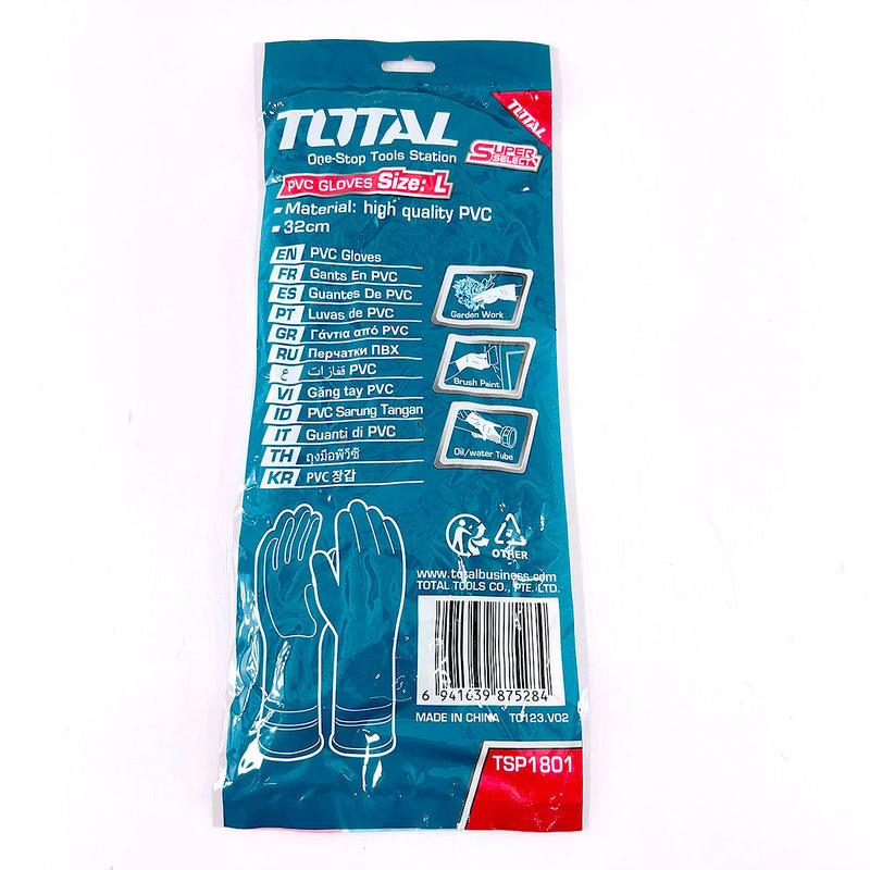 Găng tay nhựa PVC size L TOTAL TSP1801