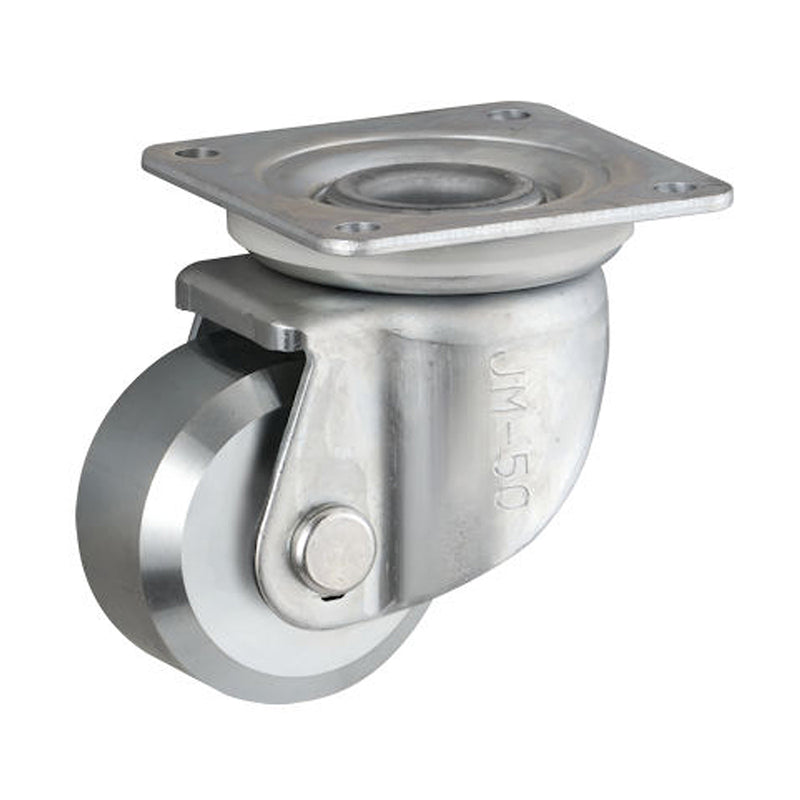 Bánh xe đẩy tải nặng, thân lùn Ukai JM-Type có xoay, không khóa bánh, đường kính từ 50mm - 75mm