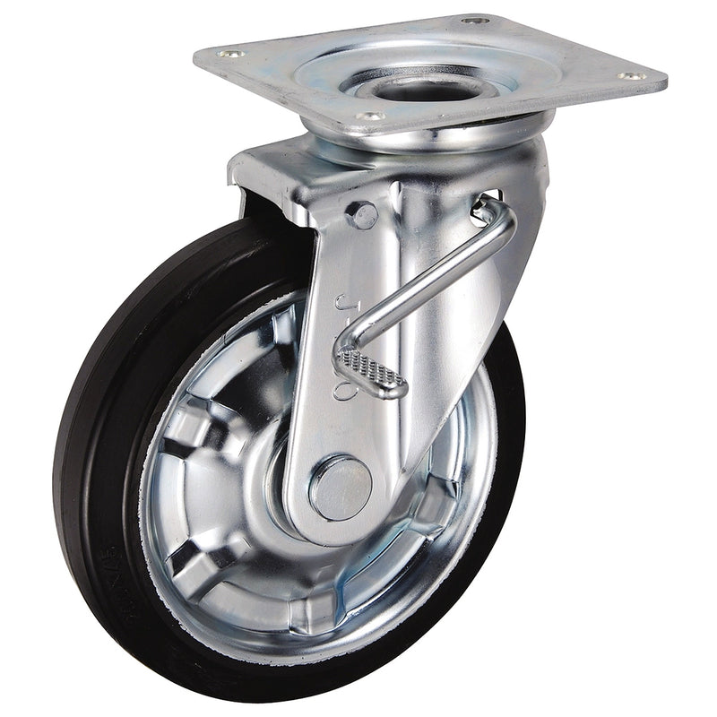 Bánh xe đẩy Ukai JB-Type có xoay, có khóa bánh, đường kính từ 75mm - 250mm