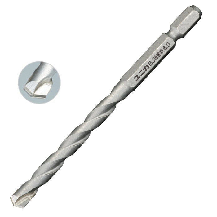 Mũi khoan bê tông UNIKA BJ-Type, đuôi lục giác 6.35mm, số từ 3.0mm - 6.5mm (Mã BJ)