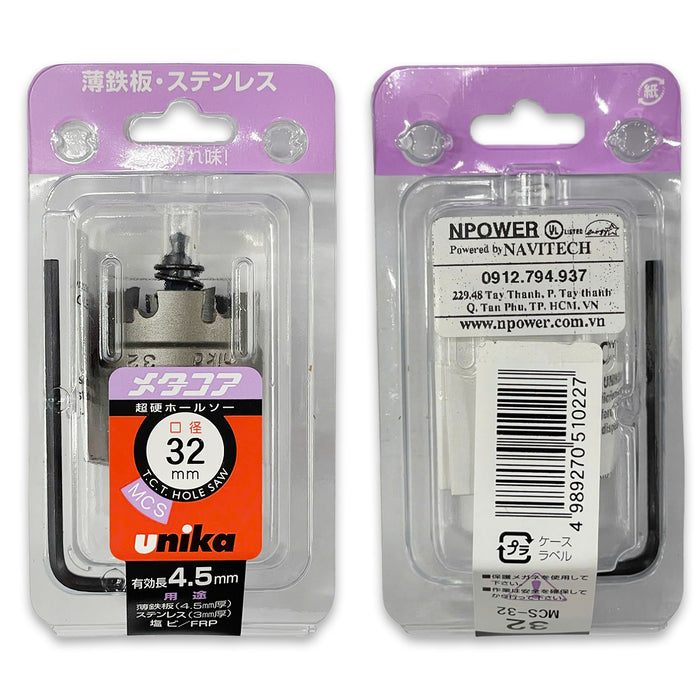 Mũi khoét sắt Meta Core T.C.T UNKIA 14.0mm - 150mm