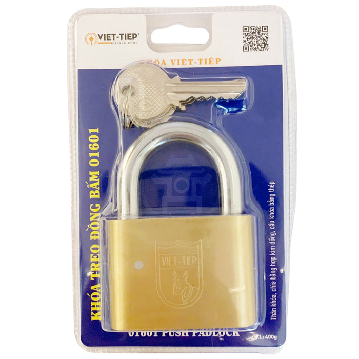 Ổ khóa treo Việt Tiệp 01601, thân khóa bằng hợp kim đồng 60mm