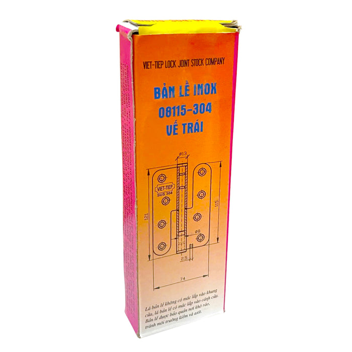 Bản lề cối Inox 304 Việt tiệp, 100mm - 120mm