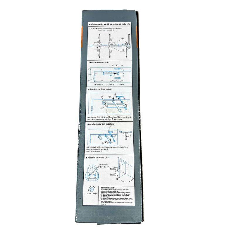 Cùi chỏ thuỷ lực chặn cửa Việt Tiệp 11062 và 11063 lực giữ từ 60kg đến 85kg