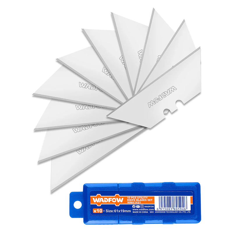 Hộp 10 lưỡi dao rọc Wadfow WMK1K61 kích thước 61mm x 19mm