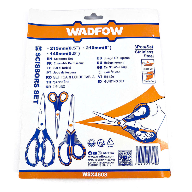 Bộ 3 kéo, chất liệu Inox Wadfow WSX4603