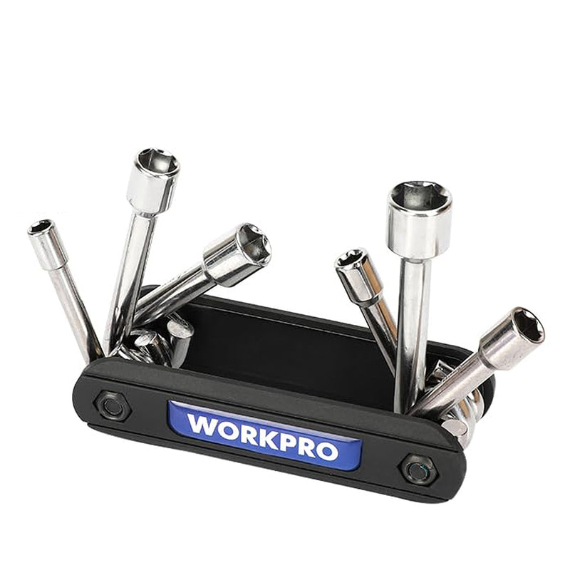 Bộ đầu tuýp gấp gọn 6 chi tiết Workpro WP222099 kích thước từ 5mm - 10mm
