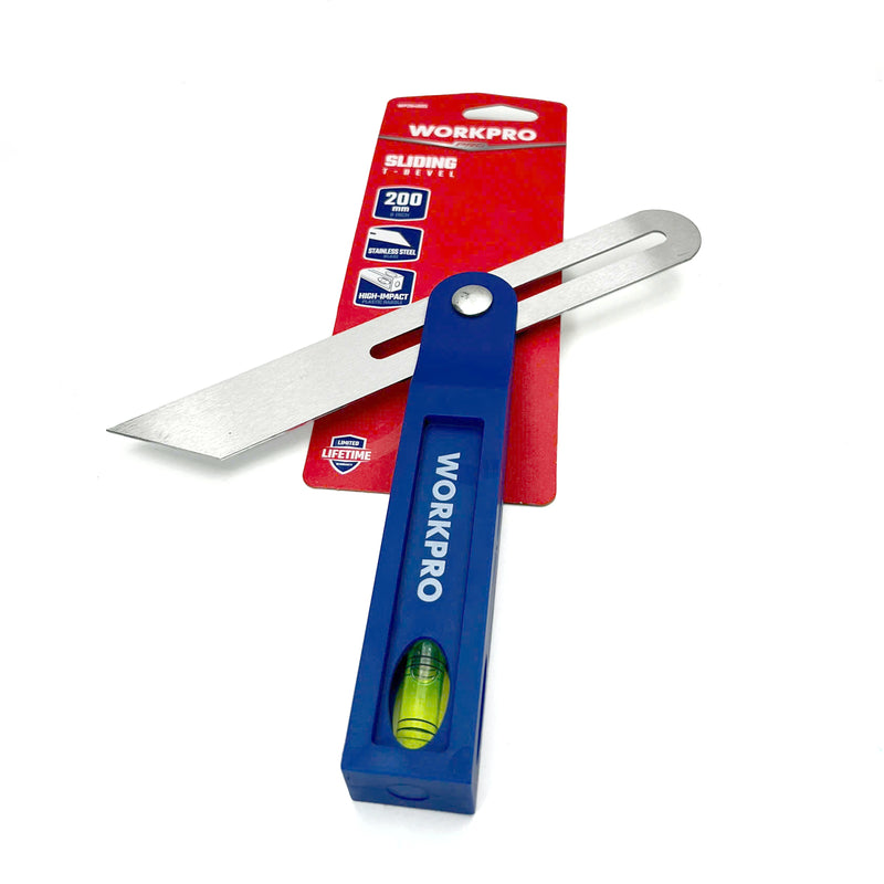 Thước Ê ke trượt 200mm (8 inches) bản thước bằng thép không gỉ Workpro WP264005