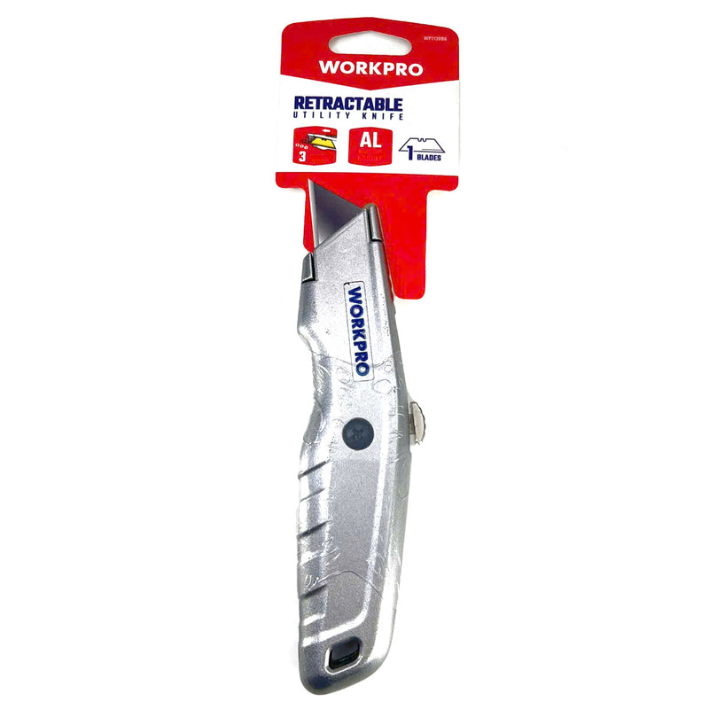 Dao rọc đa năng thân nhôm, lưỡi dao trượt Workpro WP213006