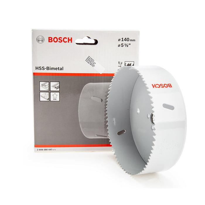 Mũi khoét lỗ Bosch dùng cho kim loại, đường kính từ 70mm - 152mm, dài 44mm, vật liệu thép HSS