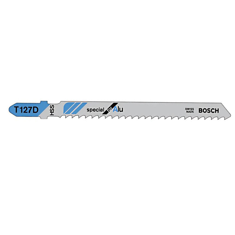Vỉ 5 lưỡi cưa lọng cắt nhôm Bosch T127D vật liệu HSS, dài 59mm (mã số 2608631017)