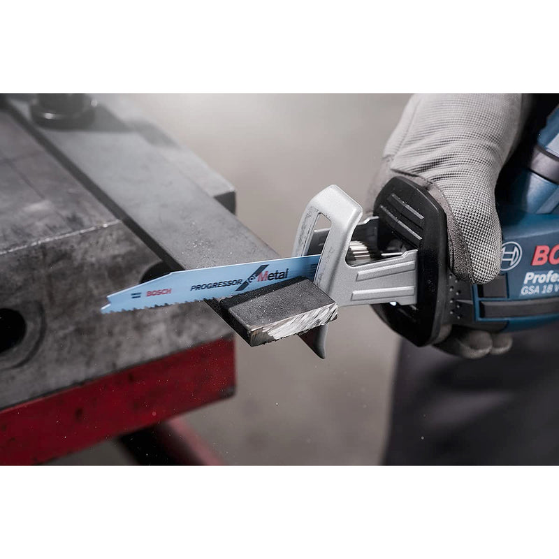 Vĩ 5 lưỡi cưa kiếm BiM Bosch S123XF dùng cắt kim loại, số răng 8-14 TPI, chiều dài 150mm mã số 2608654402