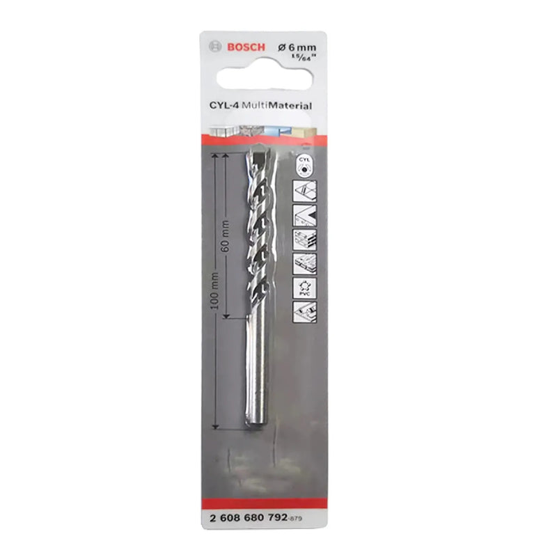 Mũi khoan đa năng CYL-4 Bosch đường kính từ 3mm - 12mm, chiều dài từ 70mm - 150mm, đuôi trơn (Multiconstruction)