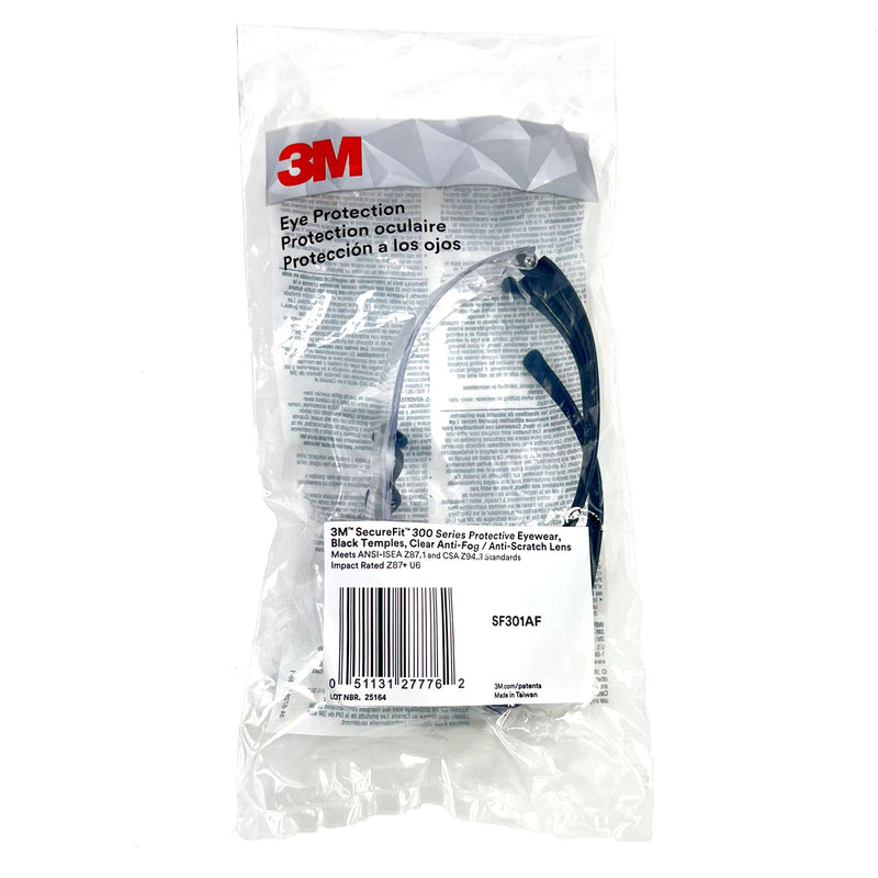 Kính bảo hộ 3M SecureFit 300 Series chống trầy xước, chống đọng sương