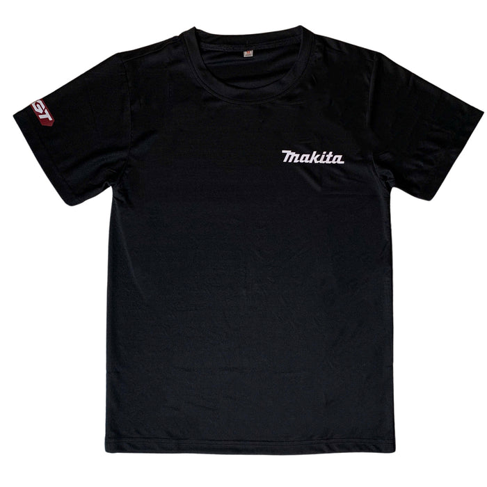 Áo đồng phục Makita không có cổ, tay ngắn, vải thun lạnh cao cấp, co giãn 4 chiều