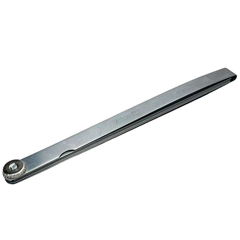 Thước lá đo khe hở 17 lá Asaki AK-141, chiều dài 200mm, chất liệu thép không gỉ