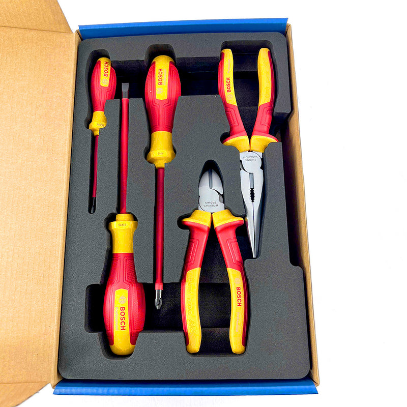 Bộ 5 dụng cụ cầm tay Bosch 1600A02NG2 cách điện 1000V chuẩn VDE