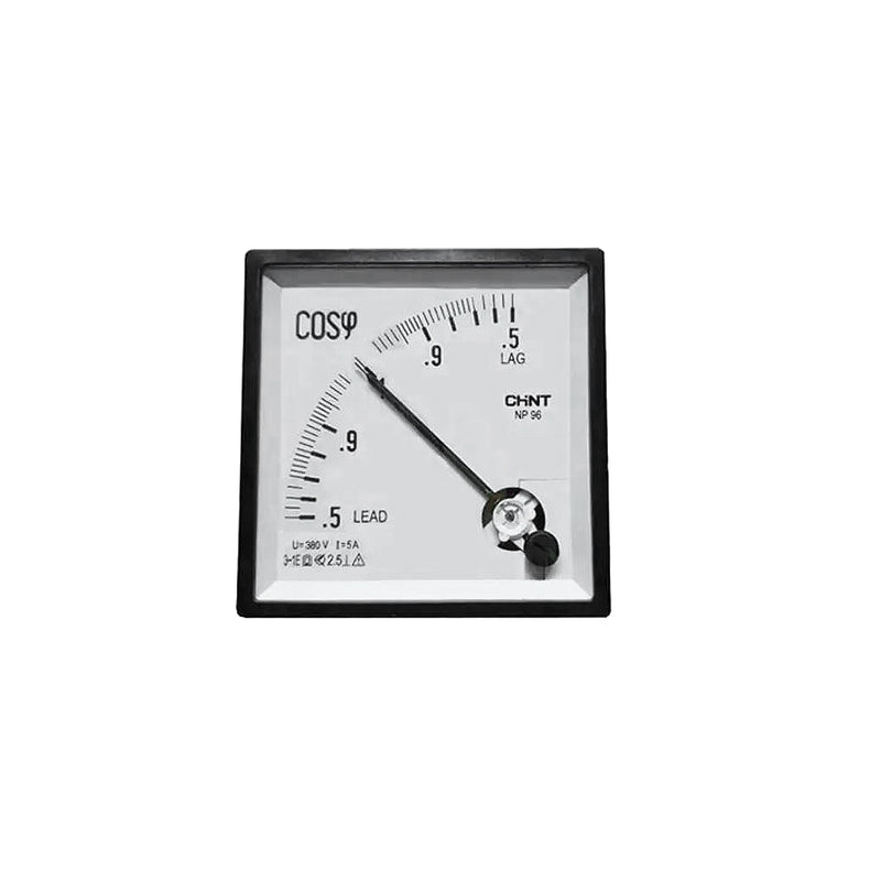 Đồng hồ Analog đo cos Φ Chint NP96-COSΦ gắn mặt cửa tủ điện, kích thước 96mm x 96mm