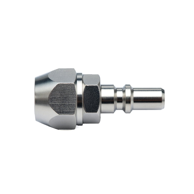 Đầu nối nhanh Small Cupla PN-Type (Plug) chất liệu đồng mạ chrome, kiểu kết nối ống bằng đai ốc siết