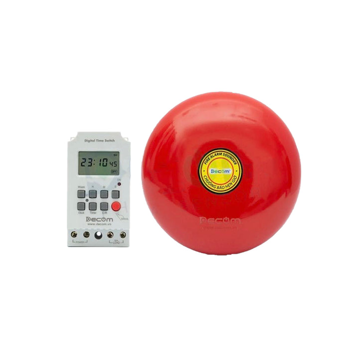 Timer hẹn giờ kỹ thuật số kèm chuông báo giờ công nghiệp Decom DC-28P